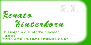 renato winterkorn business card